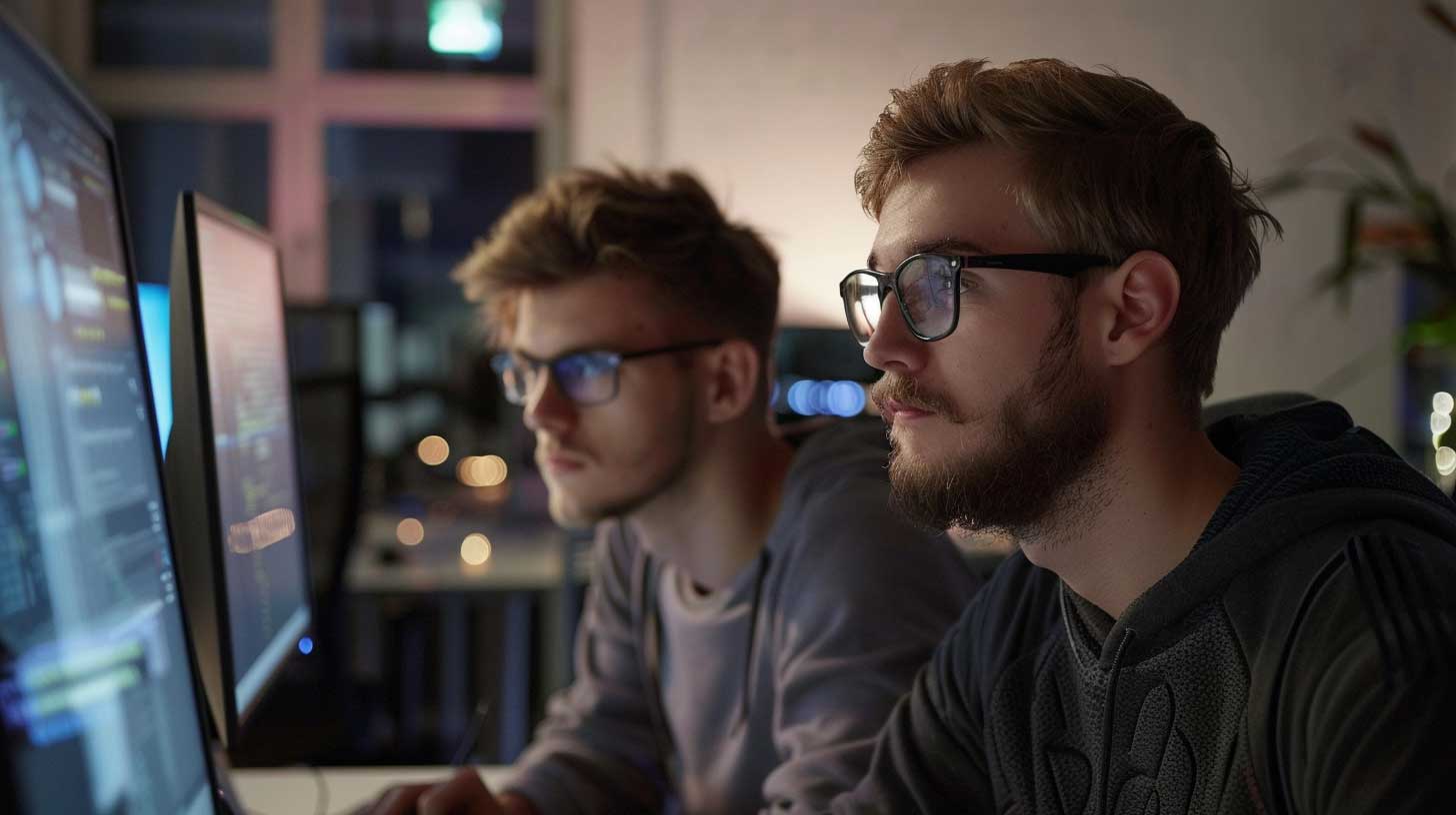 Felix und Hanns aus Rostock bei der Arbeit in der Suchmaschinenoptimierung